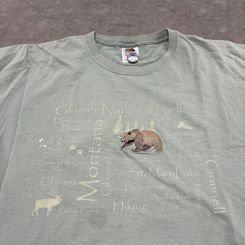 American-vintage Men's Green and Khaki T-shirt